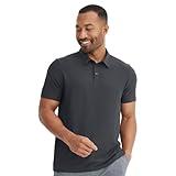 Jockey Men's Activewear EVERACTIVE Polo, Black Heather, L