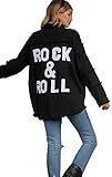 ELAN Rock & Roll Distressed Denim Devan Shacket Jacket for Women - Versatile Oversized Long Sleeve Utility-Style Womens Shacket, Excellent Statement Piece For Casual/Semi-Casual Wear