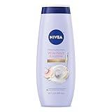 NIVEA Refreshing White Peach and Jasmine Body Wash, Scented Body Wash with Nourishing Serum, Plant-Derived Oils, Essential Skin Lipids and Vitamins, 20 Fl Oz Bottle