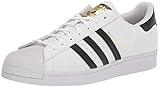 adidas Originals mens Superstar Sneaker, White/Black/White, 9.5 US