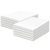 4 x 6" Blank White Memo Pads with Chipboard on the Back – Great for Writing Notes, To-Do Lists, Reminders and Shopping Lists | Gummed Top, Easy Sheet Removal | 50 Sheets per Pad, 10 Pads per Pack