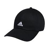 adidas Women's Saturday Hat, Relaxed fit Athletic Adjustable Cotton Baseball Cap, Black/White/2.0, OSFA