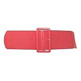 eVogues Plus Size Wide Patent Leather Fashion Belt Coral 18912 - One Size Plus