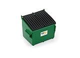 First Gear White and Green Waste Management Refuse Bin