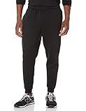 Amazon Essentials Men's Relaxed Joggers Sweatpants, Fleece, Comfortable Fit, Black, Large