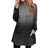 Shipping addresses on My Account,Dress for Prime Try Before You Buy Women,Womens Prime of Day Deals,Womens Tops,Leggings Fall Dress Long Sleeve Crew Neck Fashion Shirt Dress with Pockets