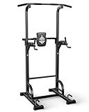 Sportsroyals Power Tower Dip Station Pull Up Bar for Home Gym Strength Training Workout Equipment Newer Version 450LBS.