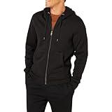 Amazon Essentials Men's Full-Zip Fleece Hoodie (Available in Big & Tall), Black, XX-Large