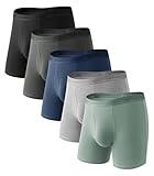 Natural Feelings Men's Underwear Viscose from Bamboo Boxer Briefs Underwear Pack for Men, Multicolor, Large