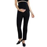 Motherhood Maternity Women's Maternity Super Stretch Secret Fit Belly Ankle Skinny Work Pant, Black, Large