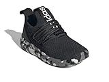 adidas Lite Racer Adapt 7.0 Sneaker, Black/Black/Grey, 1.5 US Unisex Little Kid