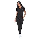 Monarch Uniforms Womens Scrub Set Extreme Stretch Tapered Tuck-In Scrub Set