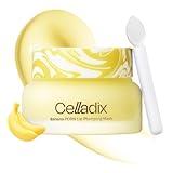 Celladix Overnight Lip Plumping Mask with Banana PDRN – Pudding-Like Melting Balm Texture, Vanilla Scent – Hydrating & Mild Plumping Treatment for Kissable Lips with Honey & Collagen, 0.5 Fl oz