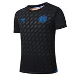 Umbro Men's Soccer El Salvador 2025 Home & Away Jersey - Celebrating Cultural Tradition with Innovative Designs (US, Alpha, Medium, Regular, Regular, Third - Black)