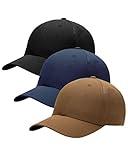 FURTALK Mens Structured Baseball Cap Adjustable Washed Cotton Golf Dad Hat Plain Classic Hats for Men