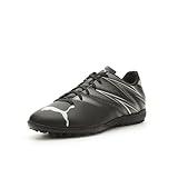 PUMA Mens Attacanto Turf Trainer Soccer Cleat, PUMA Mens Black-Silver Mist, 9.5
