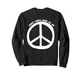 peace looks good on me retro graphic boho peace sign Sweatshirt