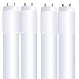 Feit Electric 4ft T8 LED Bulbs, 32/40 Watt Replacement, Type A Tube Light, Plug & Play, T8/T12 LED Fluorescent Light, 3000K Warm White, 50,000-Hr Lifetime, Ballast Compatible, T48/830/LEDG2/4, 4 Pack