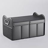 CXZTY Collapsible Trunk Organizer for Hyundai Sonata DN8 LF YF NF EF Y3, Multi Compartment Storage Box for Travel Groceries and Camping,Black