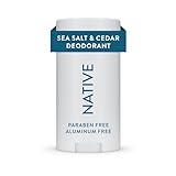 Native Deodorant | Natural Deodorant for Men, Aluminum Free with Baking Soda, Probiotics, Coconut Oil and Shea Butter | Sea Salt & Cedar