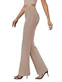 DLOODA Womens Bootcut Dress Pants Business Casual Work Pants with Pockets High Waist Stretchy Trousers Pull On Office Slacks