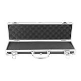 Aluminum Storage Case with Lock Aluminum Toolbox with Handle Portable Tools Storage Case, Shockproof Tools Carry Box with Foam for Electronics Tools Cameras and Testing Equipment - 14X5.8X3.9 in