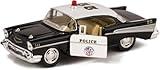 KiNSMART 1957 Bel Air Classic Police Car 5 Inch 1:40 Scale Die Cast Metal Toy Cars