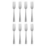 Oneida Zinc Everyday Flatware Dinner Forks, Set of 8, 18/0 Stainless Steel, Silverware Set, 1.4 x 3.75 x 8.5 inches