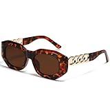CHUANTEN Personalized Square Vintage Men's and Women's Exclusion Holiday Decorative Sunglasses (Color : E, Size : 1)