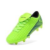 DREAM PAIRS Boys Girls Outdoor Soccer Cleats Football Shoes for Little/Big Kid,Size 10 Toddler,Neon/Green/Black,MEGA-2K