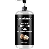 Essentially KateS Fractionated Coconut Oil 16.9 Fl Oz (500ML) - Body Oil, Massage Oil, Hair Oil, Nail Oil, and Carrier Oil for Essential Oils, No Scent