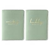 Hubby and Wifey Passport Wallet, Wedding Gifts for Couples 2025, Passport Holder for Travel, Bridal Shower Gifts for Vacation, Bride Gifts Honeymoon Travel Essentials