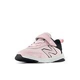 New Balance Dynasoft 545 V1 Bungee Lace with Top Strap Running Shoe, Mid Century Pink/Black, 1.5 US Unisex Little Kid