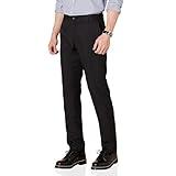 Amazon Essentials Men's Slim-Fit Flat-Front Dress Pant, Black, 33W x 34L