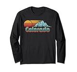 Retro Throwback Colorado Mountains Long Sleeve Shirt