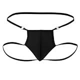 SHERRYLO Jockstrap Men's Exotic G-strings Thongs Underwear Men Sexy Thongs Lingerie for Man Mankini Banana Cover Jock Strap