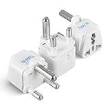 Ceptics South Africa Travel Plug Adapter (Type M) - 3 Pack [Grounded & Universal] (GP-10L-3PK)