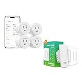 GHome Smart Plug & Switch Bundle,15A Dual-Band (5G/2.4G Wi-Fi) Plug + Single-Pole 2.4G Wi-Fi Switch,Works with Alexa, Google Home & IFTTT | UL/ETL/FCC Certified, No Hub Needed，4-Pack Each