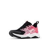 New Balance Rave Run V2 Lace-up Shoe, Signal Pink/Black, 1 Wide US Unisex Little_Kid