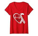 Womens Go Red - American Heart Health Month Awareness In February V-Neck T-Shirt