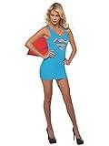 Rubie's DC Comics Justice League Superhero Style Adult Dress with Cape Rhinestone Supergirl, Blue, Small Costume (887549S)