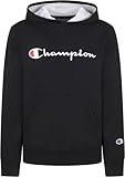 Champion Boys Hoodie for Kids Sweatshirt Fleece Youth Pullover With Hood (US, Alpha, X-Large, Regular, Black Signature)