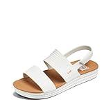 Reef Women's Water Vista Sandal, White/Tan, 7