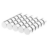 AplysiaTech N52-3/8" D x 1/4" H - 30 Pack, Powerful Small Rare Earth Magnets, Silver Super Strong Neodymium Disc Magnets for Fridge, DIY, Building, Scientific, Craft, and Office Magnet