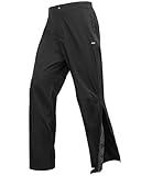 33,000ft Men's Full Zip Rain Pants Waterproof Rain Over Pants, Windproof Outdoor Pants for Hiking, Fishing, Golf Black