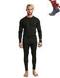 Merino.tech Merino Wool Base Layer Mens Set - Midweight, Heavyweight, Lite Merino Wool Thermal Underwear For Men Top, Bottom (Large, 320 Army Green)