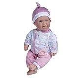 JC Toys La Baby Caucasian 16-inch Small Soft Body Baby Doll La Baby | Washable |Removable Pink Floral Outfit w/Hat, Pacifier & Magic Bottle | for Children 12 Months +