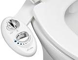 LUXE Bidet NEO 120 - Self-Cleaning Nozzle, Fresh Water Non-Electric Bidet Attachment for Toilet Seat, Adjustable Water Pressure, Rear Wash (White)