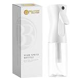 BeautifyBeauties Hair Spray Bottle – Ultra Fine Continuous Water Mister for Hairstyling, Cleaning, Plants, Misting & Skin Care (Clear, 6.8 Ounces)