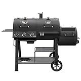 OKLAHOMA JOE'S® Canyon™ Charcoal and Propane Gas Combination Smoker and Grill, Black Steel, 24203004